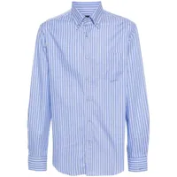 paul & shark chemise en coton à rayures - bleu