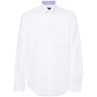 paul & shark chemise en tissu flammé - blanc