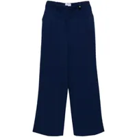 ports 1961 pantalon de tailleur à motif géométrique en jacquard - bleu