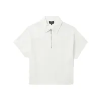 a.p.c. t-shirt à col zippé - blanc