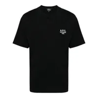 a.p.c. t-shirt en coton raymond à logo brodé - noir