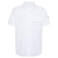 belstaff chemise scale à patch logo - blanc