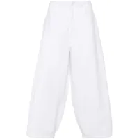 société anonyme pantalon ample à logo brodé - blanc
