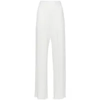 lanvin pantalon droit à design plissé - blanc