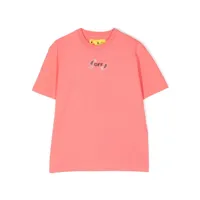 off-white kids t-shirt en coton à imprimé bandana - rose