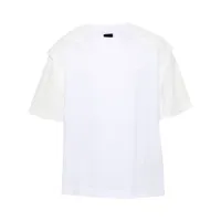 juun.j t-shirt à logo brodé - blanc