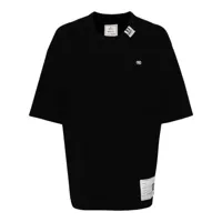 maison mihara yasuhiro t-shirt en coton à patch logo - noir