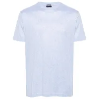 paul & shark t-shirt en coton à rayures - bleu