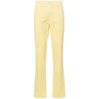 incotex pantalon chino à coupe droite - jaune