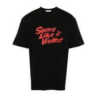 ih nom uh nit t-shirt en coton à slogan imprimé - noir