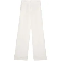 semicouture pantalon ample à taille haute - blanc