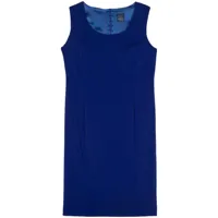 marina rinaldi robe courte à manches courtes - bleu