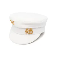 ruslan baginskiy casquette gavroche à logo appliqué - blanc