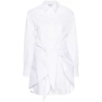 manuel ritz robe-chemise à coupe courte - blanc