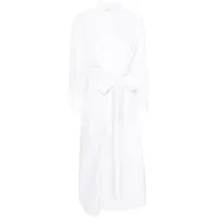 manuel ritz robe-chemise à coupe longue - blanc
