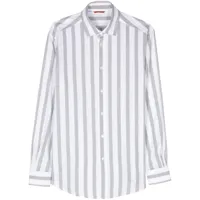 barena chemise en coton à rayures - blanc