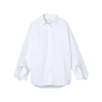 3.1 phillip lim chemise en popeline à poignets drapés - blanc