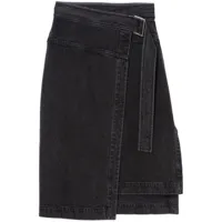3.1 phillip lim jupe portefeuille en jean - noir