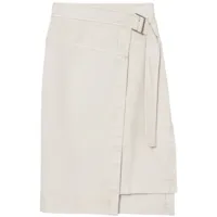 3.1 phillip lim jupe portefeuille en jean à coupe mi-longue - blanc