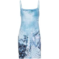 diesel robe courte à imprimé abstrait - bleu