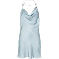 diesel robe courte à fini satiné - bleu