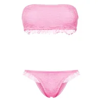 paramidonna bikini kylie à effet froissé - rose