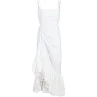 cinq a sept robe mi-longue zinnia à design asymétrique - blanc