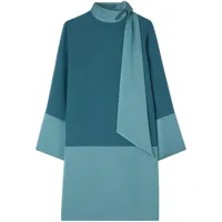 st. john robe longue à design bicolore - bleu