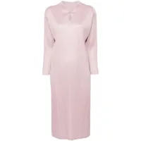 pleats please issey miyake robe plissée monthly colours january - rose