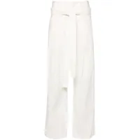 issey miyake pantalon droit shaped membrane - blanc