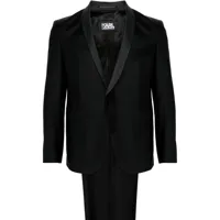 karl lagerfeld costume à veste à simple boutonnage - noir
