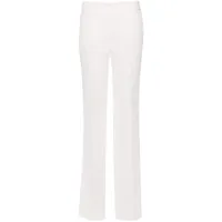 genny pantalon droit à plis marqués - blanc