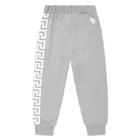 versace kids pantalon de jogging greca - gris