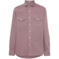 brunello cucinelli chemise en jean - violet