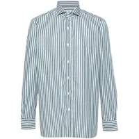 borrelli chemise en coton à rayures - blanc