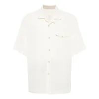 eleventy chemise en maille ajourée à manches courtes - blanc
