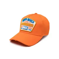 dsquared2 casquette en coton à patch logo - orange