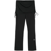 adidas by stella mccartney pantalon droit à logo en relief - noir