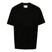 wooyoungmi t-shirt en coton à imprimé floral - noir