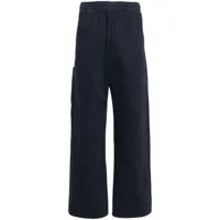 yeezy pantalon de jogging en coton à taille élastiquée - bleu