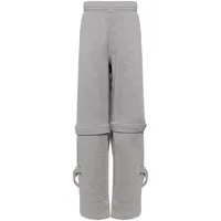 givenchy pantalon de jogging à empiècements détachables - gris