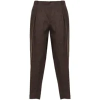 briglia 1949 pantalon à détails plissés - marron
