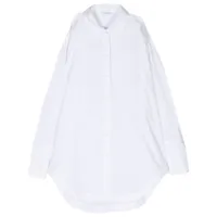 patrizia pepe chemise en coton à épaules dénudées - blanc