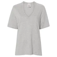 semicouture t-shirt en coton à col v - gris