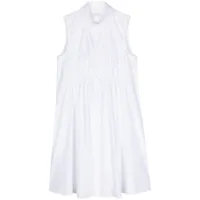 patrizia pepe robe-chemise en popeline - blanc