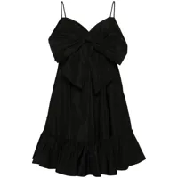 twinset robe courte à détail de nœud - noir