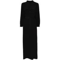 a.p.c. robe-chemise à coupe longue - noir