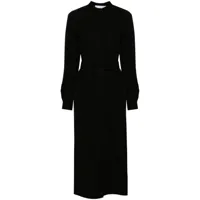 harris wharf london robe-chemise ceinturée - noir