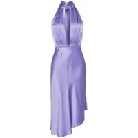 elisabetta franchi robe mi-longue à design asymétrique - violet