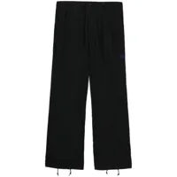 needles pantalon en coton à coupe ample - noir